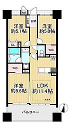 エスリード門真元町 3LDKの間取図画像