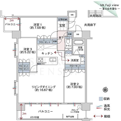 間取り エンブルエバー富士松岡 3階/-