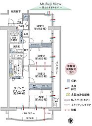 アーバンシティ富士永田町 4LDKの間取図画像