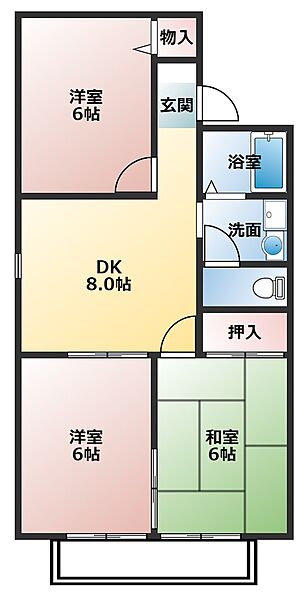 プリシェールI 102｜兵庫県高砂市米田町米田(賃貸アパート3DK・1階・55.29㎡)の写真 その1