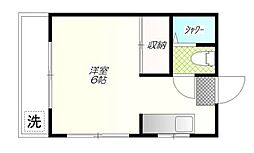 東京メトロ半蔵門線 錦糸町駅 徒歩8分の賃貸マンション 3階ワンルームの間取り