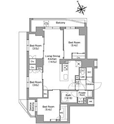 コンフォリア中葛西 4LDKの間取図画像