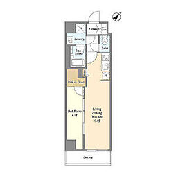 グランカーサ西葛西 1LDKの間取図画像