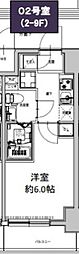 S-レジデンス市川 1Kの間取図画像