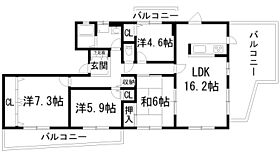 グリーンヒルズ東山台124号棟  ｜ 兵庫県西宮市東山台1丁目（賃貸マンション4LDK・3階・99.00㎡） その2