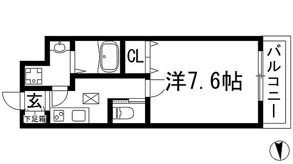 リトラル西宮北 ｜兵庫県西宮市上ケ原五番町(賃貸アパート1K・3階・25.67㎡)の写真 その2