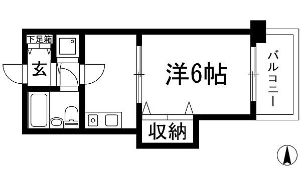 エルドベール ｜大阪府池田市天神1丁目(賃貸マンション1K・4階・24.57㎡)の写真 その2