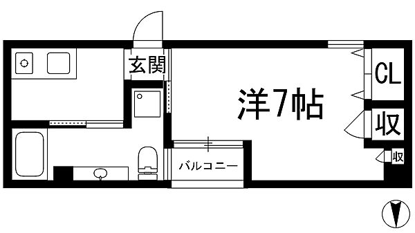 パールコート ｜兵庫県西宮市高木西町(賃貸マンション1K・3階・28.90㎡)の写真 その2