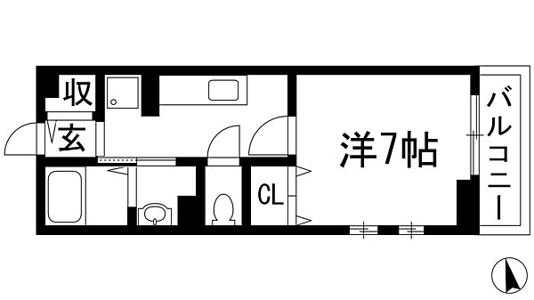 ブリーゼＫ ｜兵庫県川西市加茂2丁目(賃貸マンション1K・1階・27.14㎡)の写真 その2