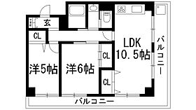 メゾン上甲東園  ｜ 兵庫県西宮市上甲東園2丁目（賃貸マンション2LDK・3階・50.98㎡） その2