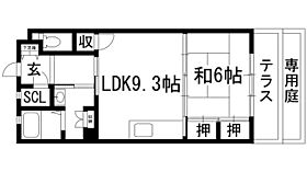 グリーンヒルズ仁川6号棟  ｜ 兵庫県宝塚市仁川団地（賃貸マンション1LDK・1階・43.00㎡） その2