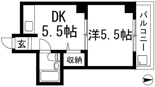 箕面コスモビル ｜大阪府箕面市西小路4丁目(賃貸マンション1DK・3階・27.00㎡)の写真 その2