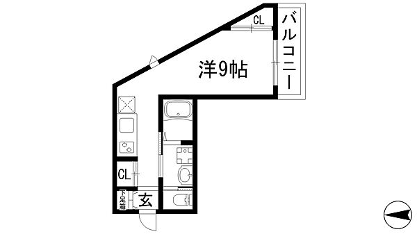 パティーナ中山寺 ｜兵庫県宝塚市中筋4丁目(賃貸マンション1R・3階・25.53㎡)の写真 その2