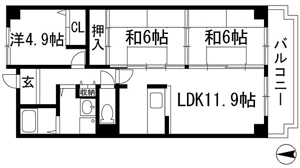 インペリアル樋ノ口 ｜兵庫県宝塚市安倉南3丁目(賃貸マンション3LDK・5階・68.09㎡)の写真 その2