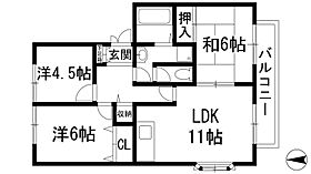 アルヴェール中山Ｂ棟  ｜ 兵庫県宝塚市中筋5丁目（賃貸アパート3LDK・2階・65.46㎡） その2