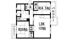 中山五月台8号棟  ｜ 兵庫県宝塚市中山五月台5丁目（賃貸マンション2LDK・3階・61.00㎡） その2