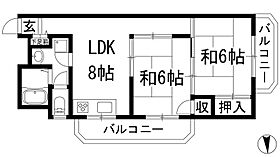 メゾンINAKO1  ｜ 兵庫県伊丹市野間北3丁目（賃貸マンション2LDK・2階・47.50㎡） その2