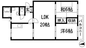 逆瀬台住宅2号棟  ｜ 兵庫県宝塚市逆瀬台1丁目（賃貸マンション2LDK・3階・70.81㎡） その2