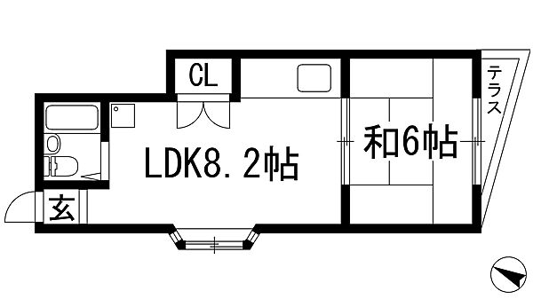 多田ハイム ｜兵庫県川西市多田院1丁目(賃貸アパート1LDK・1階・29.16㎡)の写真 その2