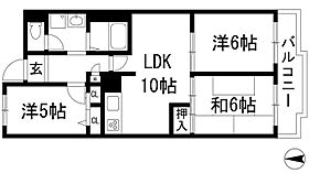 サンハイツ宝塚五月台A棟  ｜ 兵庫県宝塚市中山五月台7丁目（賃貸マンション3LDK・5階・66.00㎡） その2