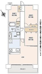 ルネ小田急相模原モア・ステージ 3LDKの間取図画像