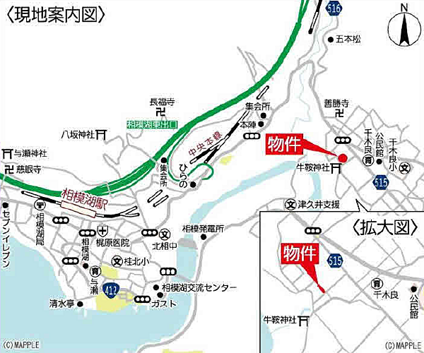 地図を拡大表示