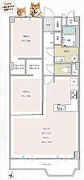 秦野マンションB 2LDKの間取図画像