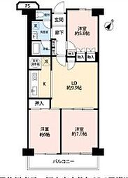 本厚木スカイハイツ 3LDKの間取図画像