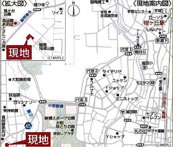 地図を拡大表示