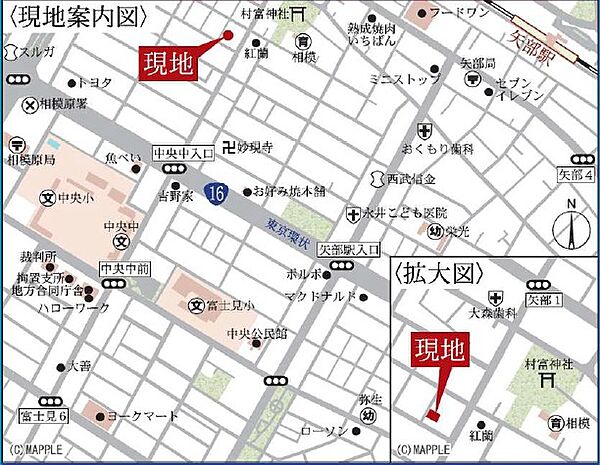地図を拡大表示