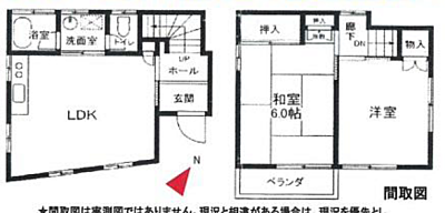 間取り：図面と現況が異なる場合は現況優先といたします。