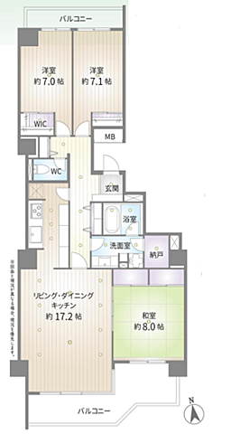 間取り みはらしの家　C棟 2階/208