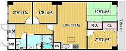 ライオンズマンション枚方 4LDKの間取図画像