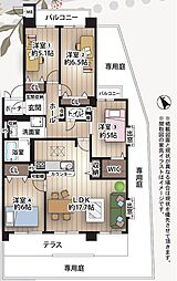 メロディーハイム牧野公園弐番館 4LDKの間取図画像