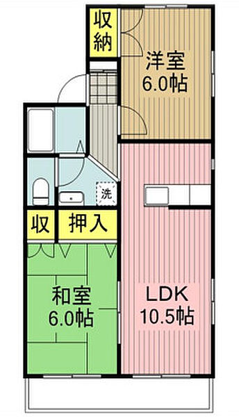 ハートハイツII 202｜静岡県焼津市小土(賃貸アパート2LDK・2階・49.88㎡)の写真 その2