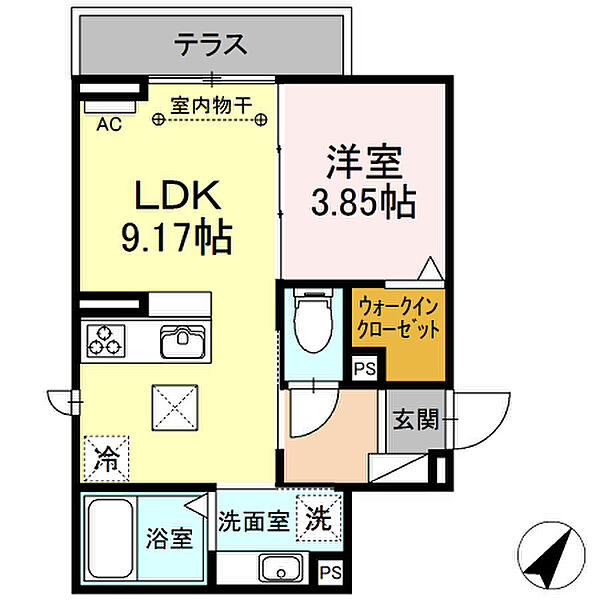 アマルフィ 105｜静岡県藤枝市下青島(賃貸アパート1LDK・1階・32.81㎡)の写真 その2