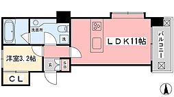 ヴァレーレ喜与町 1LDKの間取図画像