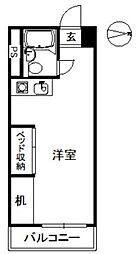 ロータリー本町 ワンルームの間取図画像