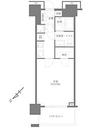 ザ・クレストタワー 1Kの間取図画像