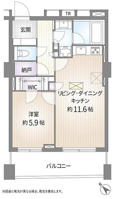 1LDK 間取り