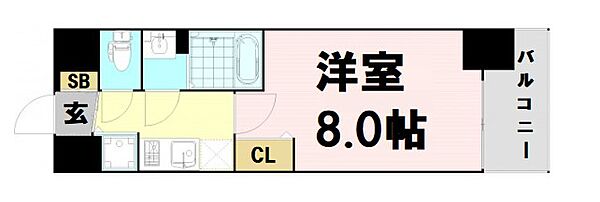 プレサンス難波ラフィーネ ｜大阪府大阪市浪速区日本橋西1丁目(賃貸マンション1K・6階・24.94㎡)の写真 その2