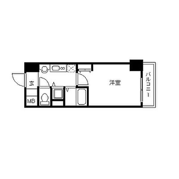 プレサンス堺筋本町フィリア 302｜大阪府大阪市中央区本町橋(賃貸マンション1K・3階・21.75㎡)の写真 その2