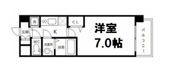 メインステージ大阪福島 305｜大阪府大阪市福島区鷺洲4丁目(賃貸マンション1K・3階・22.90㎡)の写真 その8