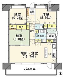 ポレスター城東弐番館 3LDKの間取図画像