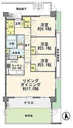 ダイアパレス駅東通り 3LDKの間取図画像