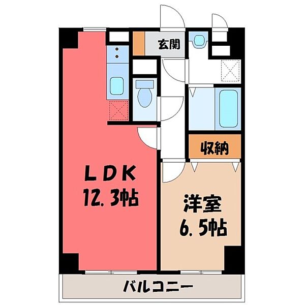 Satie今泉 ｜栃木県宇都宮市今泉町(賃貸マンション1LDK・7階・45.83㎡)の写真 その2