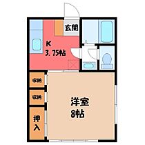 栃木県宇都宮市石井町（賃貸アパート1K・2階・21.63㎡） その2