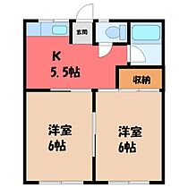 栃木県宇都宮市御幸町（賃貸アパート2K・2階・39.66㎡） その2