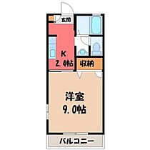 栃木県宇都宮市平松町（賃貸アパート1K・2階・28.20㎡） その2