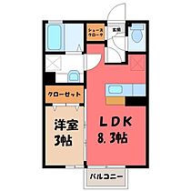 栃木県下野市石橋（賃貸アパート1LDK・1階・29.25㎡） その2